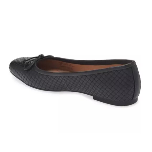 Nordstrom Flat Shoes Size 8.5 Black Ashton Quilted Bow - Picture 4 of 12